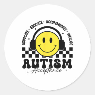 Adesivo Redondo Teto Especial de Educação de Consciência Autismo