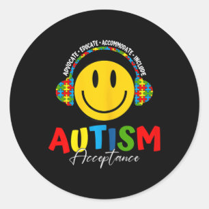 Adesivo Redondo Teto Especial de Educação de Consciência Autismo