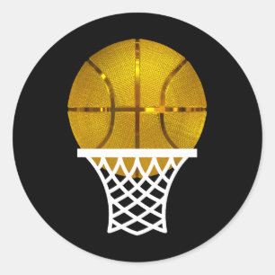 Adesivo Redondo Teto Gráfico Mvp De Troféus De Bysketbyll Dourado