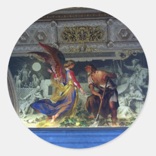 Adesivo Redondo Teto no Museu do Vaticano em Roma