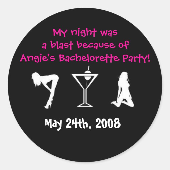 Adesivo Redondo Teve uma explosão com a noiva (Frente)