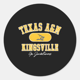 Adesivo Redondo Texas Am Kingsville Javelinas Varsity Blue
