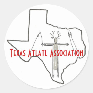 Adesivo Redondo Texas Atlatl Association Stickers Shaman