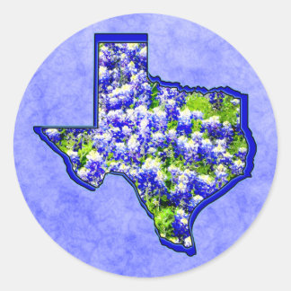 ADESIVO REDONDO TEXAS BLUEBONNETS