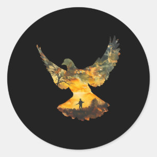 Adesivo Redondo Texas Dove Hunting I Dove Hunter