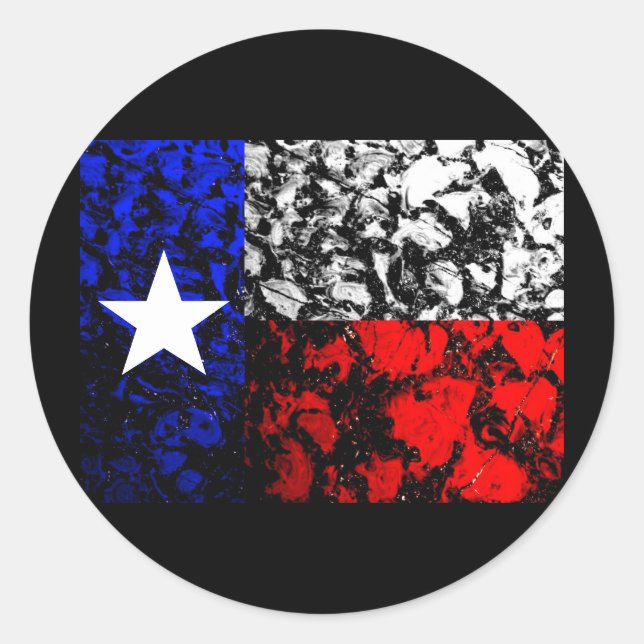 Adesivo Redondo Texas Flag (Frente)