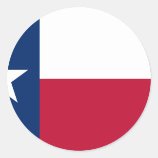 Adesivo Redondo Texas Flag