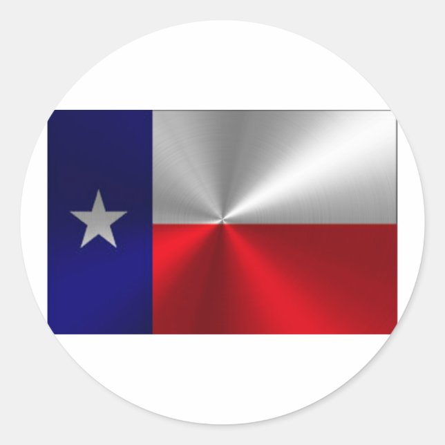 Adesivo Redondo Texas Flag Bruted Metal (Frente)