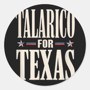 Adesivo Redondo Texas por James Talarico para o senado democrataTe