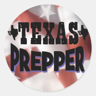 Adesivo Redondo Texas Prepper