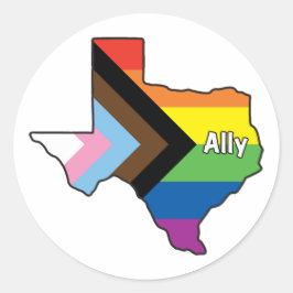 Adesivo Redondo Texas Pride Ally
