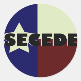 ADESIVO REDONDO TEXAS SECEDE STICKERS