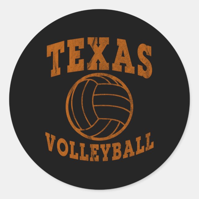 Adesivo Redondo Texas Voleibol em apuros (Frente)