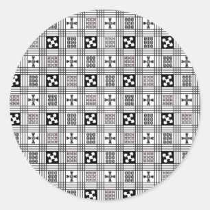 Adesivo Redondo Têxteis da África Ocidental