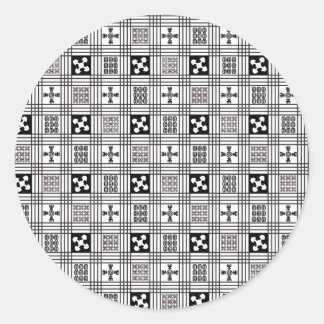 Adesivo Redondo Têxteis da África Ocidental