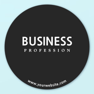 Adesivo Redondo Texto Branco moderno simples a preto