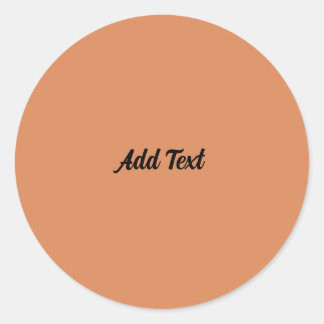 Adesivo Redondo Texto de adição em laranja persa personalizado