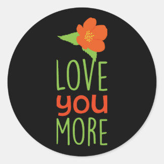 Adesivo Redondo Texto de Corações de Script Elegante do feliz dia