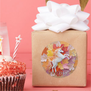 Adesivo Redondo Texto de Matiz Laranja de Pastel Laranja do Unicor