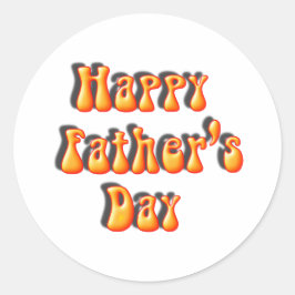 Adesivo Redondo Texto do Dia de os pais Retroativo