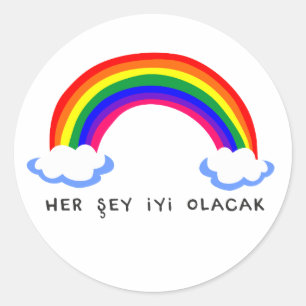 Adesivo Redondo texto do símbolo do vírus coronavirus corona