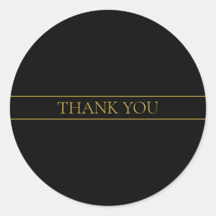 Adesivo Redondo Texto e Linhas Douradas Personalizáveis Clássicas