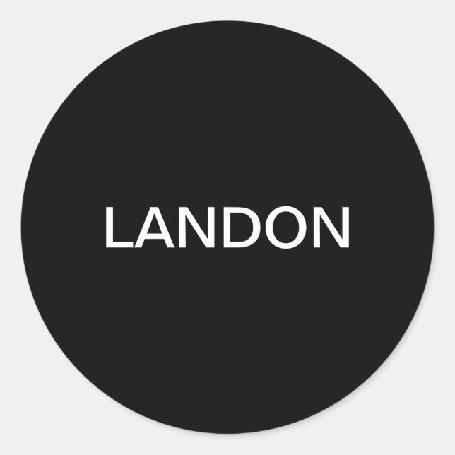 Adesivo Redondo Texto Editável Moderno Negrito (Frente)