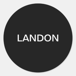 Adesivo Redondo Texto Editável Moderno Negrito