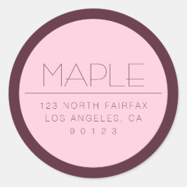 Adesivo Redondo Texto moderno personalizável com limite