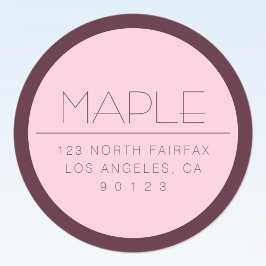 Adesivo Redondo Texto moderno personalizável com limite