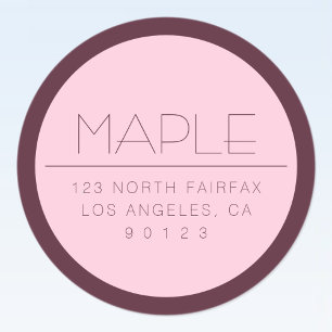 Adesivo Redondo Texto moderno personalizável com limite