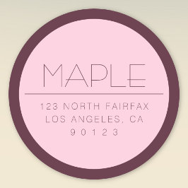 Adesivo Redondo Texto moderno personalizável com limite