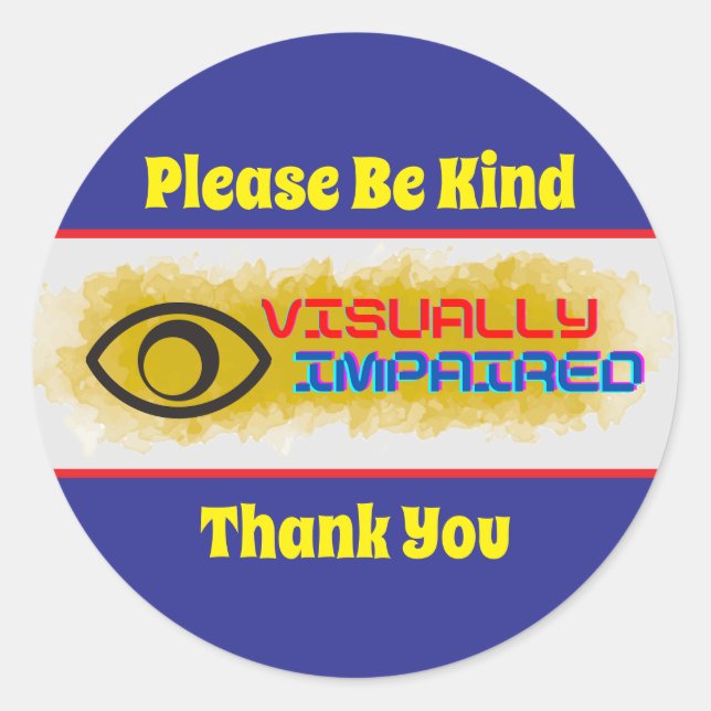 Adesivo Redondo texto personalizado - design de símbolo com defici (Frente)