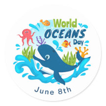 Texto Personalizado do Octopus Azul no Dia Mundial