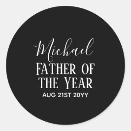 ADESIVO REDONDO TEXTO PERSONALIZADO DO PAI DO ANO