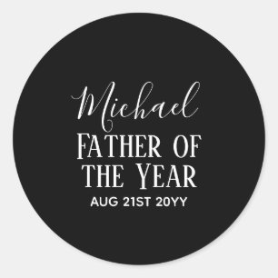 ADESIVO REDONDO TEXTO PERSONALIZADO DO PAI DO ANO