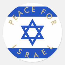 Adesivo Redondo Texto personalizado do pavilhão de Israel