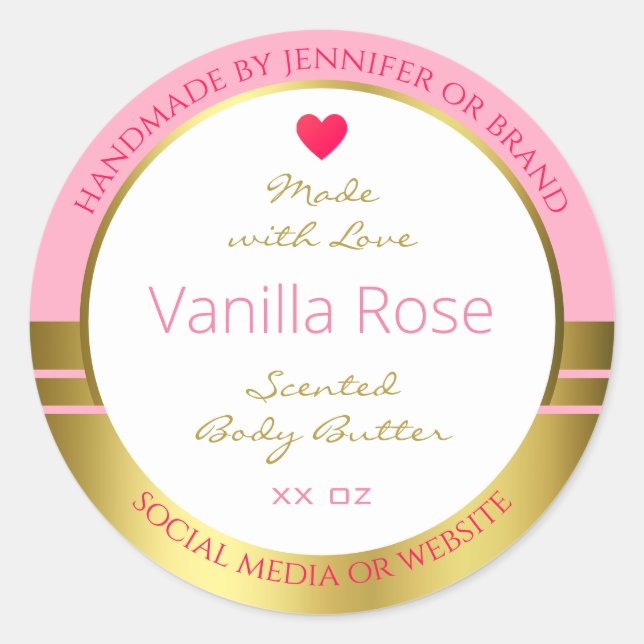 Adesivo Redondo Texto Personalizado Fácil de Empacotar o Produto D (Frente)