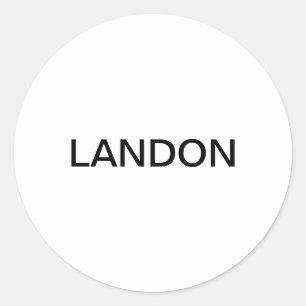 Adesivo Redondo Texto personalizável   Preto e Branco Moderno Negr