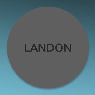 Adesivo Redondo Texto personalizável Preto e Branco Moderno Negr