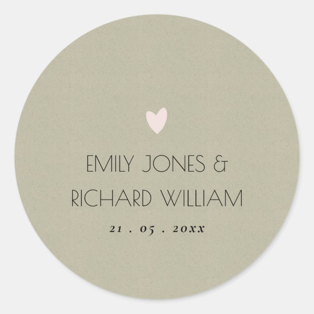 ADESIVO REDONDO TEXTO SIMPLES DE TIPOGRAFIA DE KRAFT ELEGANTE (Frente)