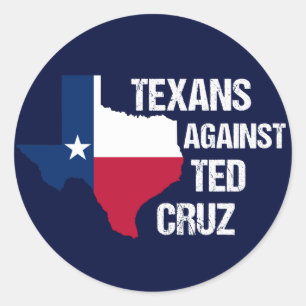 Adesivo Redondo Textos Contra Ted Cruz