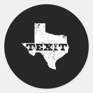 Adesivo Redondo Textos - Nação do Texas - Texanos para a secessão