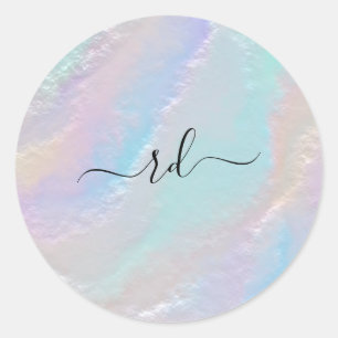 Adesivo Redondo Textura abstrato Arco-Íris