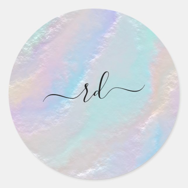 Adesivo Redondo Textura abstrato Arco-Íris (Frente)