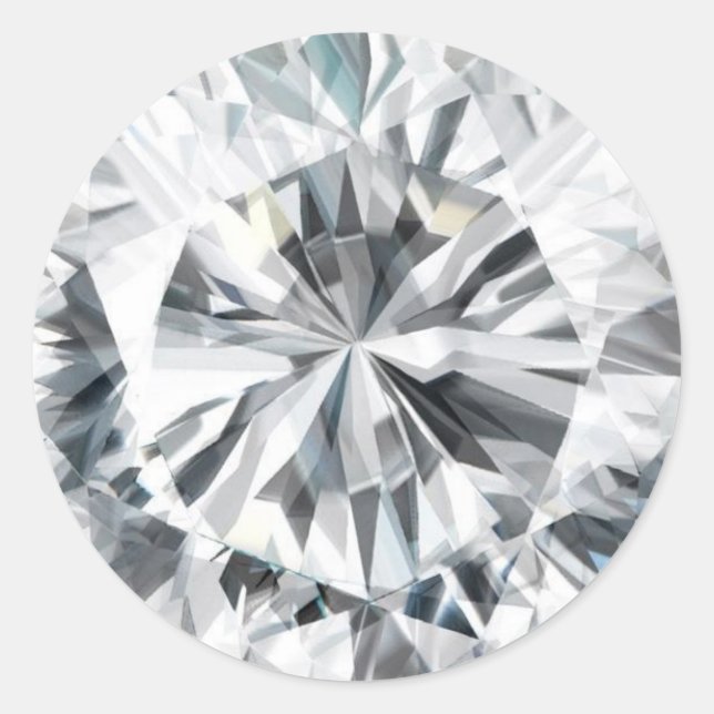 Adesivo Redondo Textura com amante espumante abril Birthstone (Frente)