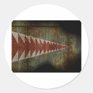 Adesivo Redondo textura da boca do tubarão