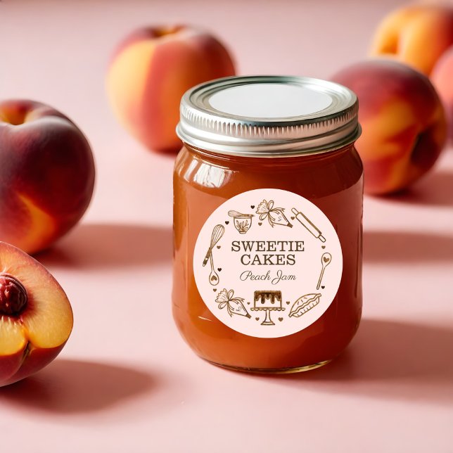 Adesivo Redondo Textura De Madeira De Lâmina De Lâmpada E Cozinhar (Baking & Cooking Utensil Woodgrain Texture Jar Cla Classic Round Sticker)