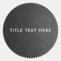 Textura e legenda de couro preto