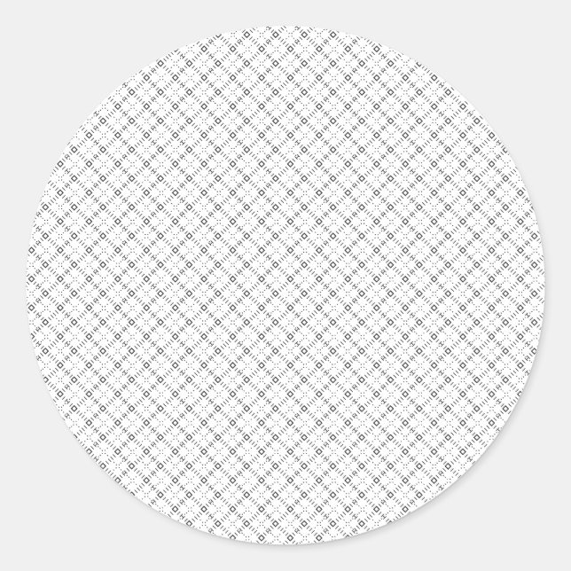Adesivo Redondo Textura Geométrica Monocromática|Visualização de D (Frente)